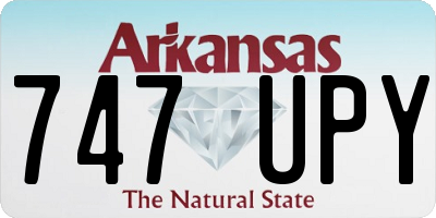 AR license plate 747UPY