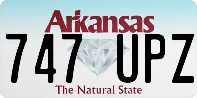 AR license plate 747UPZ