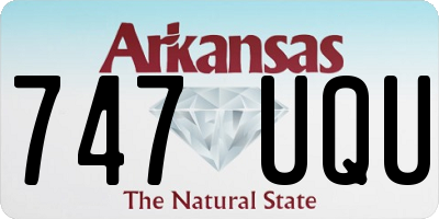 AR license plate 747UQU