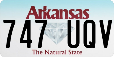 AR license plate 747UQV
