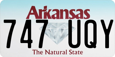 AR license plate 747UQY