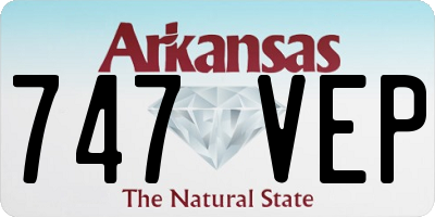 AR license plate 747VEP