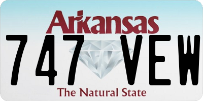 AR license plate 747VEW