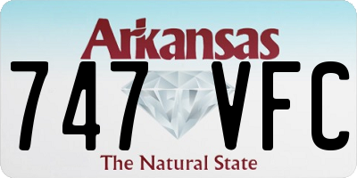 AR license plate 747VFC