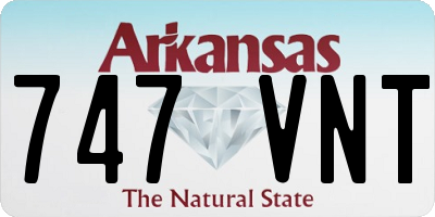 AR license plate 747VNT