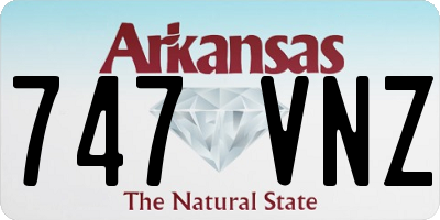 AR license plate 747VNZ
