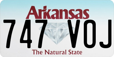 AR license plate 747VOJ