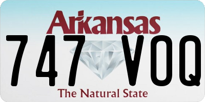 AR license plate 747VOQ