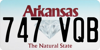 AR license plate 747VQB