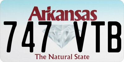 AR license plate 747VTB