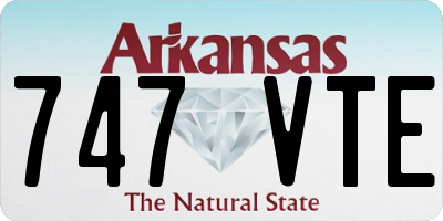 AR license plate 747VTE