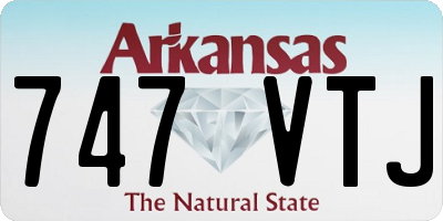 AR license plate 747VTJ