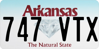 AR license plate 747VTX