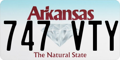 AR license plate 747VTY