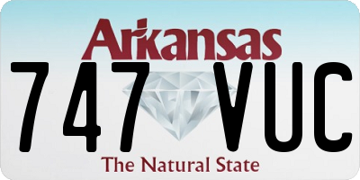 AR license plate 747VUC