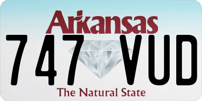 AR license plate 747VUD