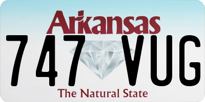 AR license plate 747VUG