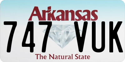 AR license plate 747VUK