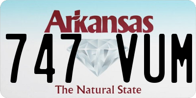 AR license plate 747VUM