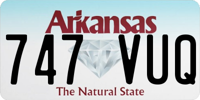AR license plate 747VUQ