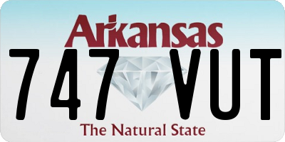 AR license plate 747VUT