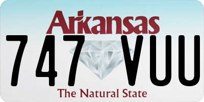 AR license plate 747VUU