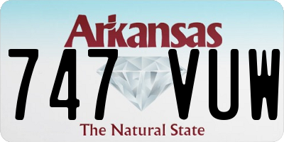 AR license plate 747VUW
