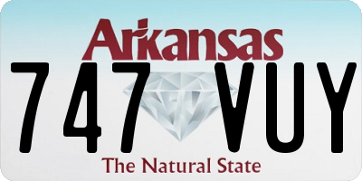AR license plate 747VUY