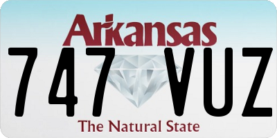 AR license plate 747VUZ