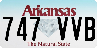 AR license plate 747VVB