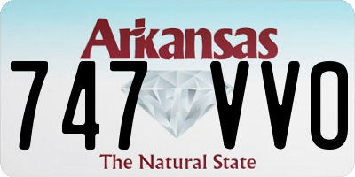 AR license plate 747VVO