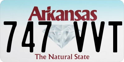 AR license plate 747VVT