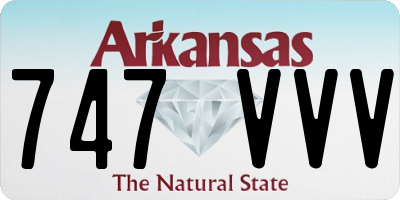 AR license plate 747VVV