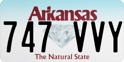 AR license plate 747VVY
