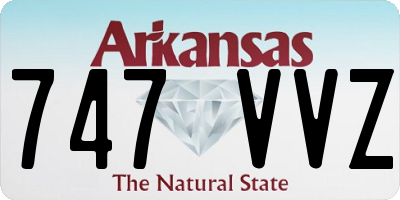 AR license plate 747VVZ