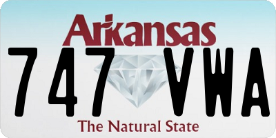 AR license plate 747VWA