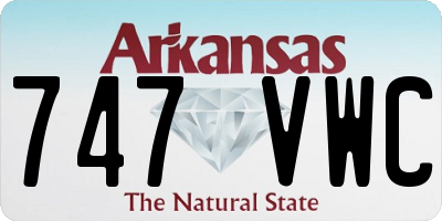 AR license plate 747VWC