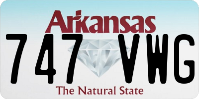 AR license plate 747VWG