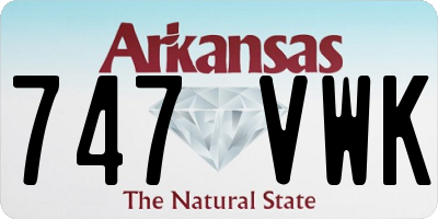 AR license plate 747VWK