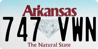 AR license plate 747VWN