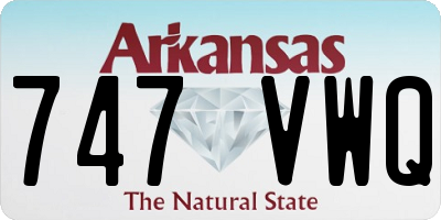 AR license plate 747VWQ