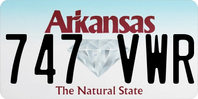 AR license plate 747VWR