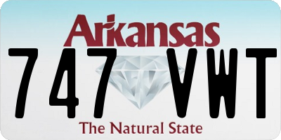AR license plate 747VWT