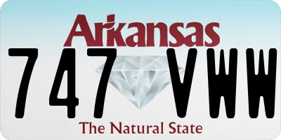 AR license plate 747VWW