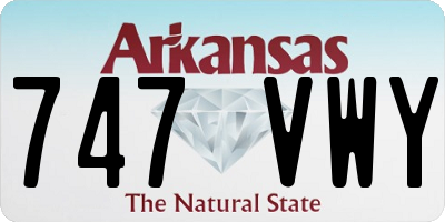 AR license plate 747VWY