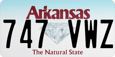 AR license plate 747VWZ