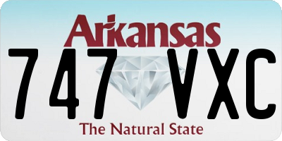 AR license plate 747VXC