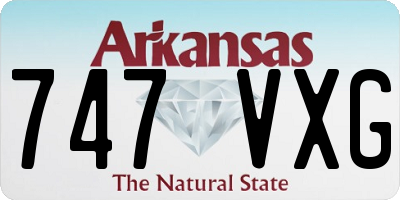 AR license plate 747VXG