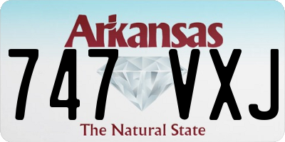 AR license plate 747VXJ