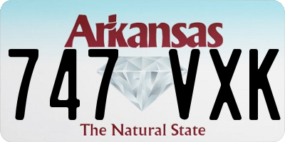 AR license plate 747VXK